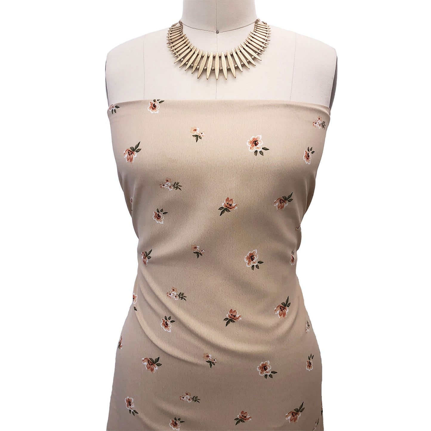 P-2995-754-MACADAMIA-APRICOT - PRINTED POLY MOROCCAN 100% POLY