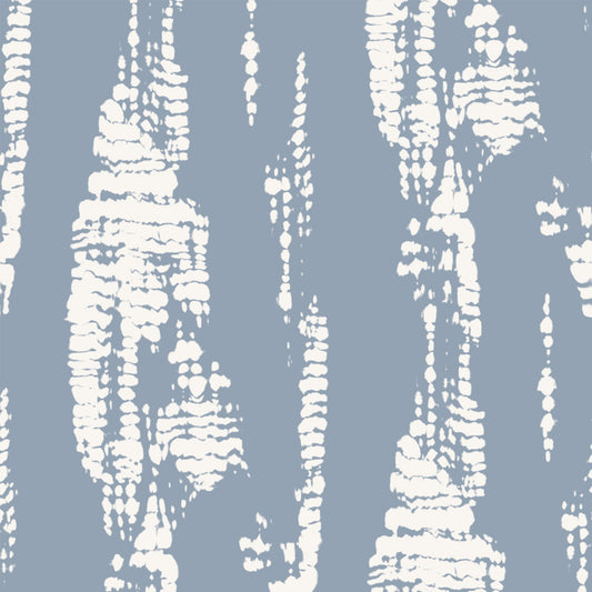 P-2998-754-BLUE-IVORY - PRINTED POLY MOROCCAN 100% POLY