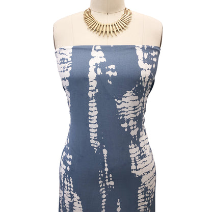 P-2998-754-BLUE-IVORY - PRINTED POLY MOROCCAN 100% POLY