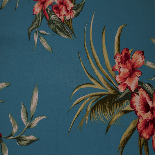 P-3003-754-MINT-PEACH - PRINTED POLY MOROCCAN 100% POLY