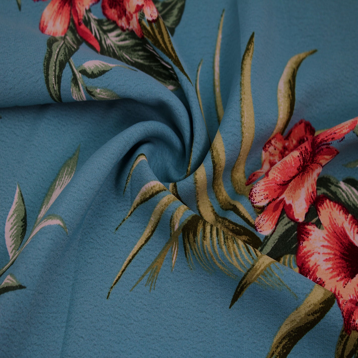 P-3003-754-MINT-PEACH - PRINTED POLY MOROCCAN 100% POLY