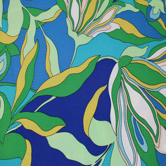 P-3004-754-ROYAL-KELLY-GREEN - PRINTED POLY MOROCCAN 100% POLY