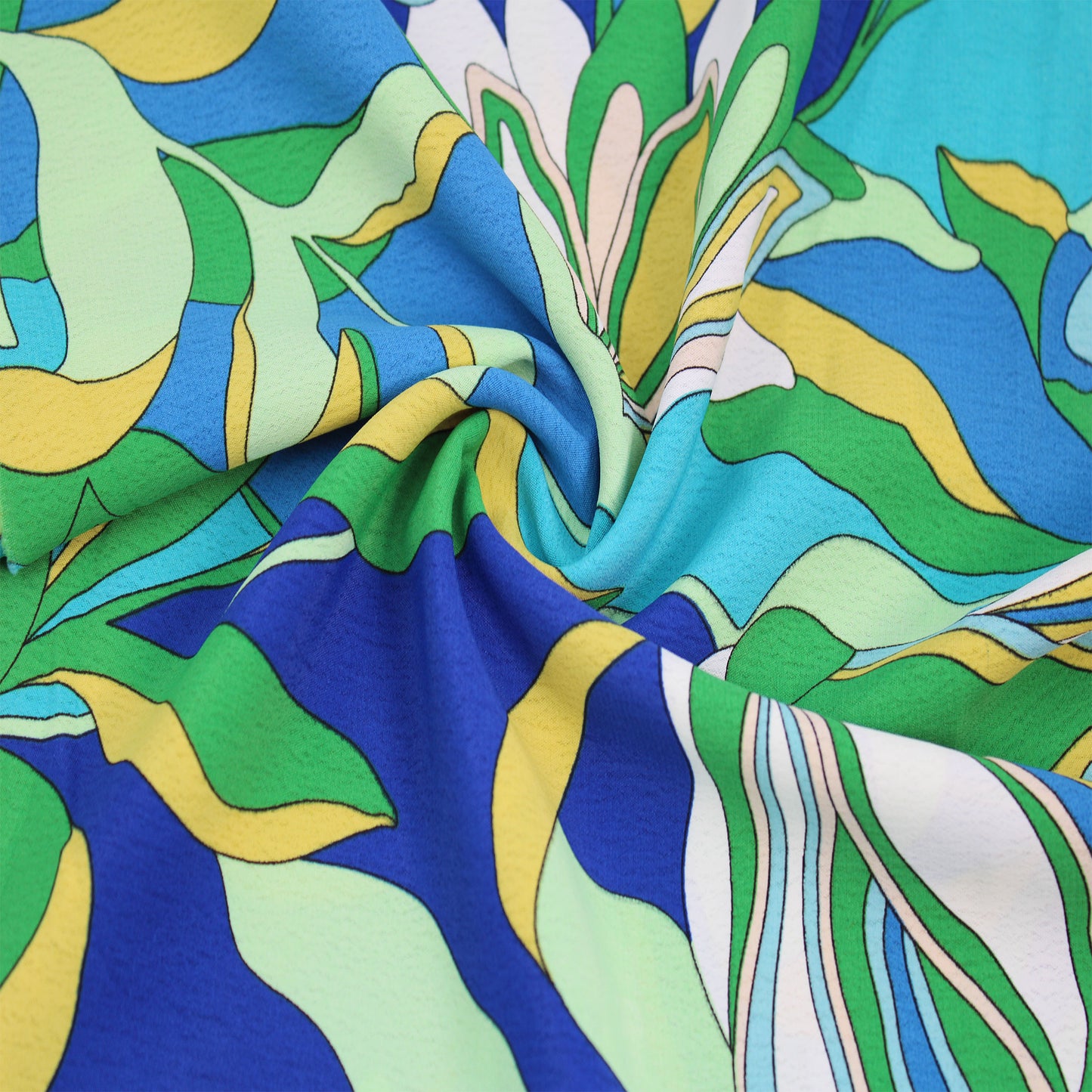 P-3004-754-ROYAL-KELLY-GREEN - PRINTED POLY MOROCCAN 100% POLY