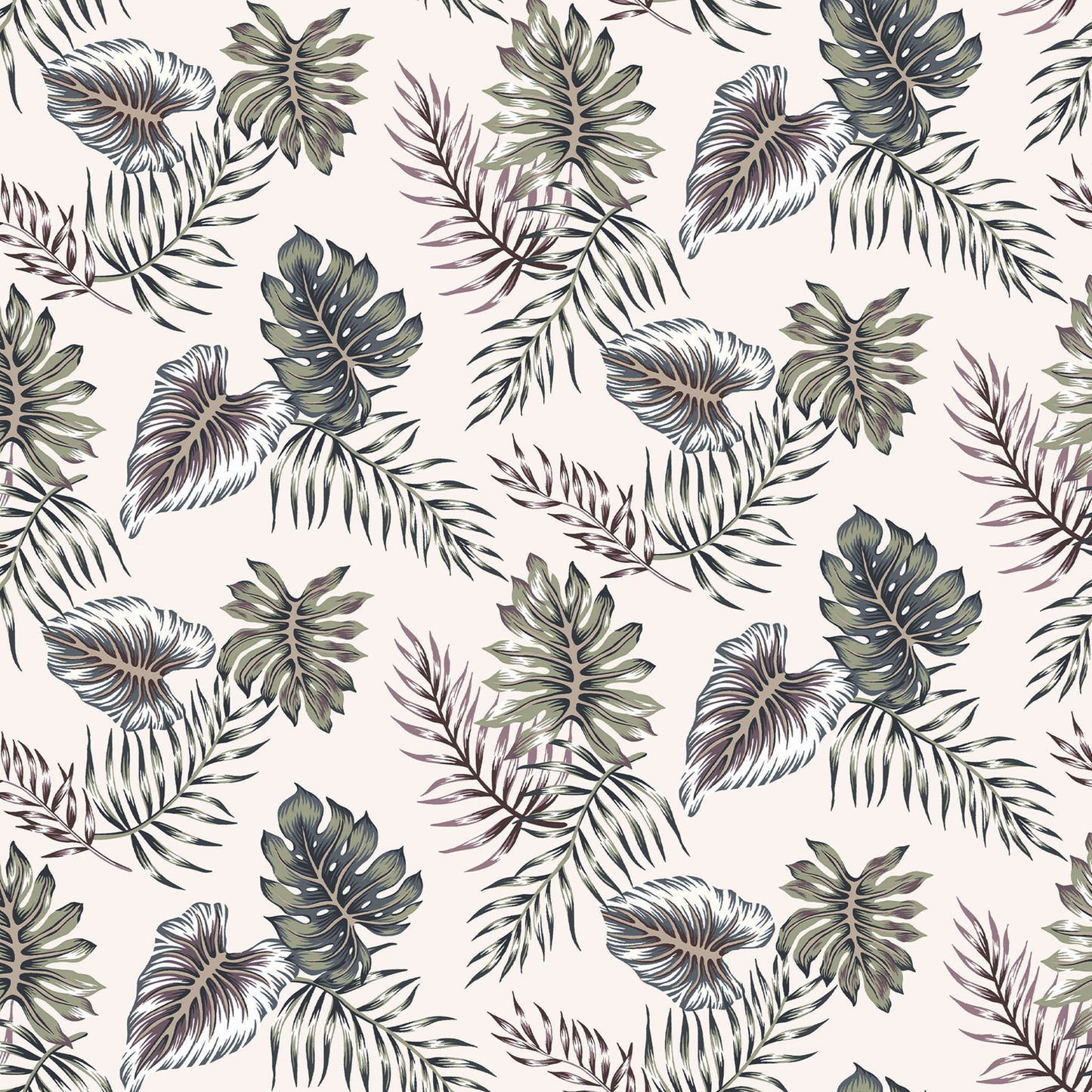 P-3009-636-IVORY-ANTIQUE-BLUE - PRINTED CREPON 100% RAYON CREPON