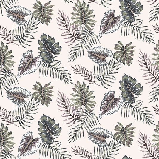 P-3009-636-IVORY-ANTIQUE-BLUE - PRINTED CREPON 100% RAYON CREPON