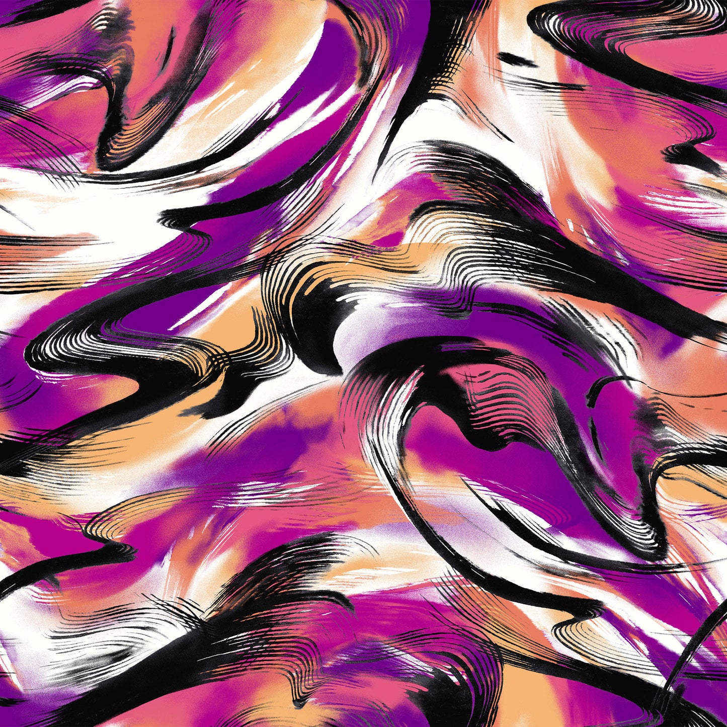 P-3010-754-DEEP-ORCHID-CORAL - PRINTED POLY MOROCCAN 100% POLY