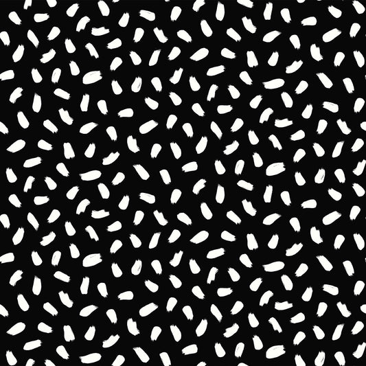 P-3012-754-BLACK-OFFWHITE - PRINTED POLY MOROCCAN 100% POLY