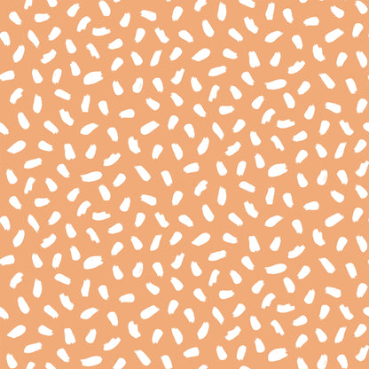 P-3012-754-PEACH-OFF-WHITE - PRINTED POLY MOROCCAN 100% POLY