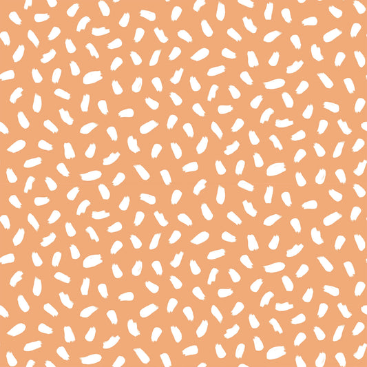 P-3012-754-PEACH-OFF-WHITE - PRINTED POLY MOROCCAN 100% POLY