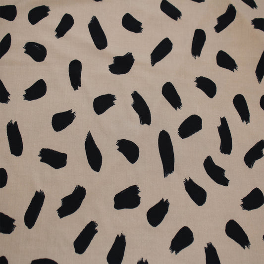 P-3013-800-SAND-BLACK - PRINTED VENEZIA 92% POLY 8% SPANDEX