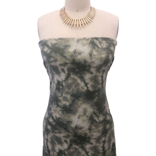 P-3016-506-SAGE-OLIVE - PRINTED FRENCH TERRY 63%POLY  33%RAYON  4% SPANDEX