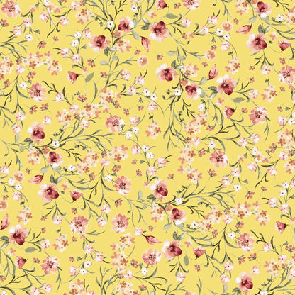 P-3018-501-BUTTERCUP-PEACH - PRINTED 100% POLYESTER HI MULTI CHIFFON WASH