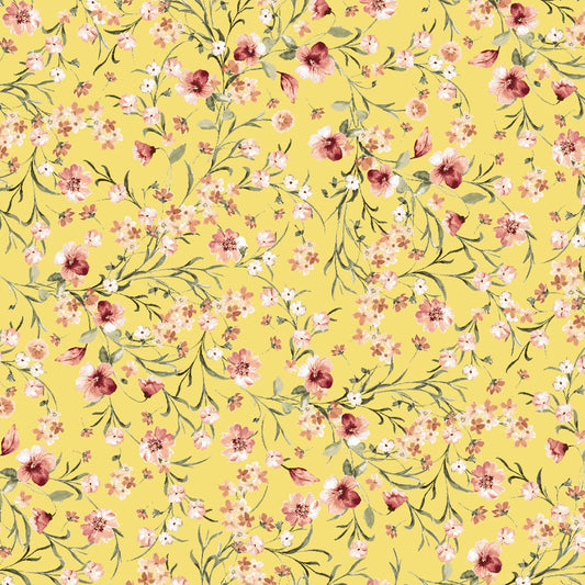 P-3018-501-BUTTERCUP-PEACH - PRINTED 100% POLYESTER HI MULTI CHIFFON WASH