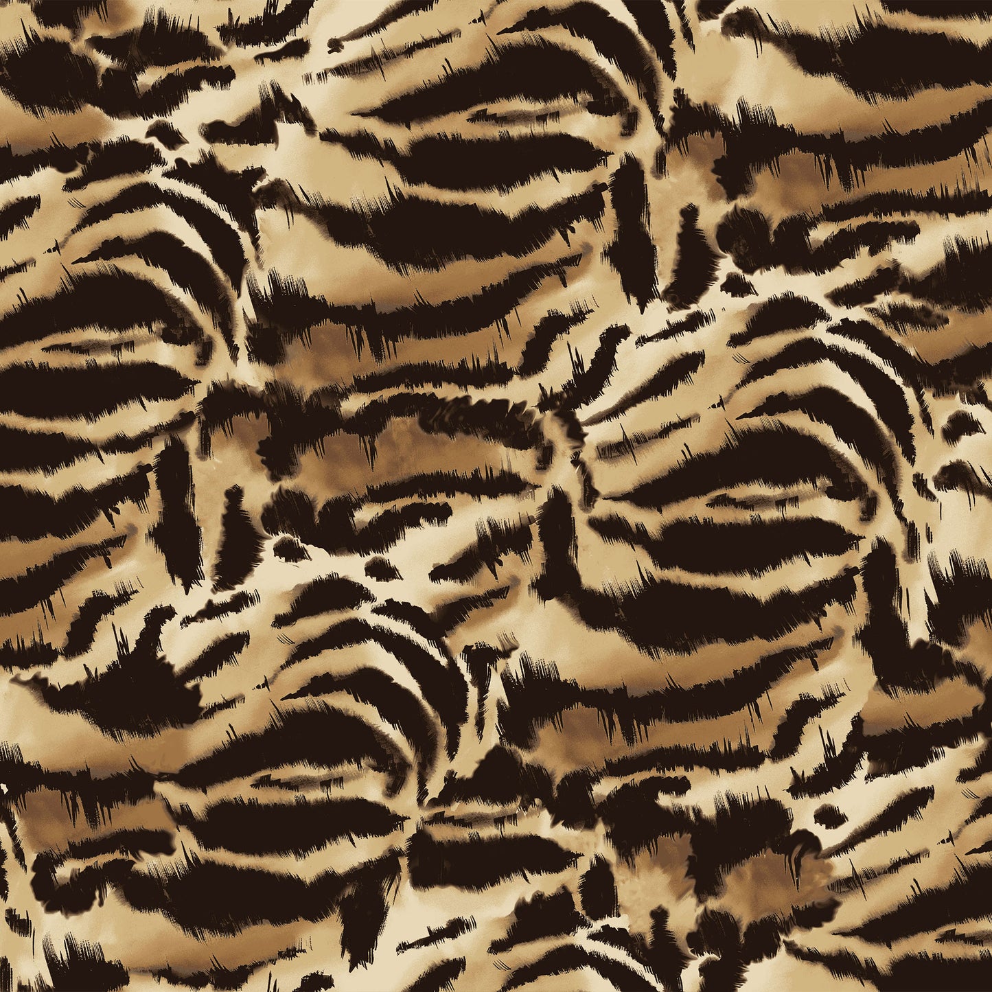 P-3024-450-GOLDEN-OCHRE-DK-CHOCO - PRINTED ITY 96% POLY 4% SPANDEX