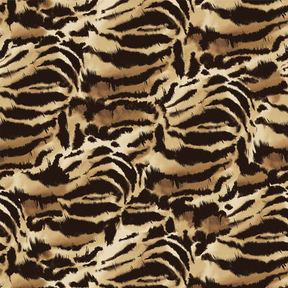 P-3024-754-GOLDEN-OCHRE-DK-CHOCO - PRINTED POLY MOROCCAN 100% POLY