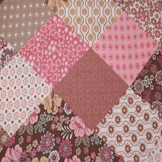 P-3026-754-MOCHA-ROSE-PINK - PRINTED POLY MOROCCAN 100% POLY
