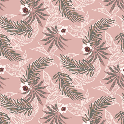 P-3033-754-BLUSH-STORMY-GREEN - PRINTED POLY MOROCCAN 100% POLY