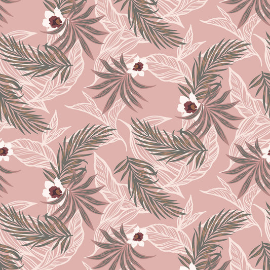 P-3033-754-BLUSH-STORMY-GREEN - PRINTED POLY MOROCCAN 100% POLY