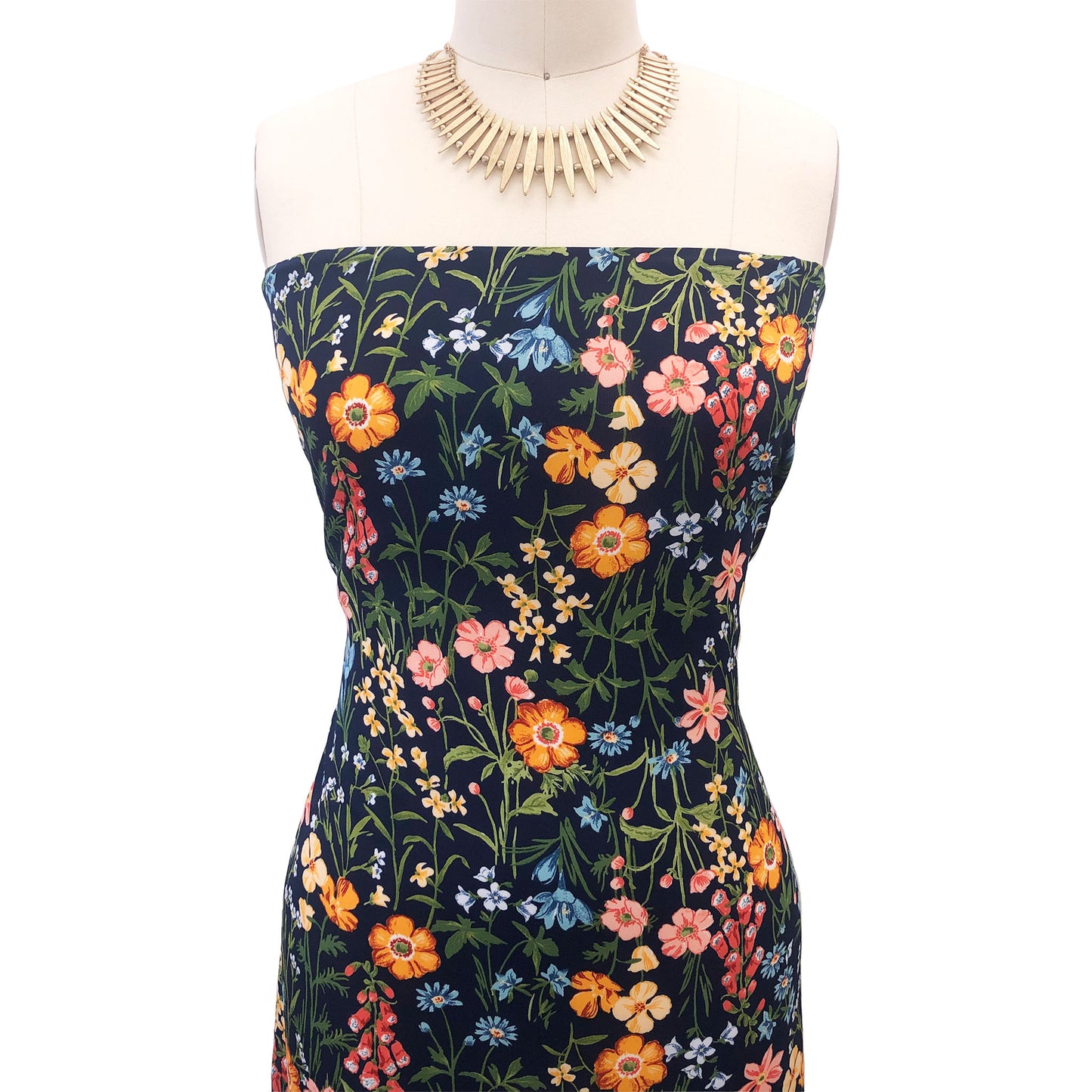 P-3040-504-NAVY-MANGO - PRINTED WOOL DOBBY 100% POLYESTER