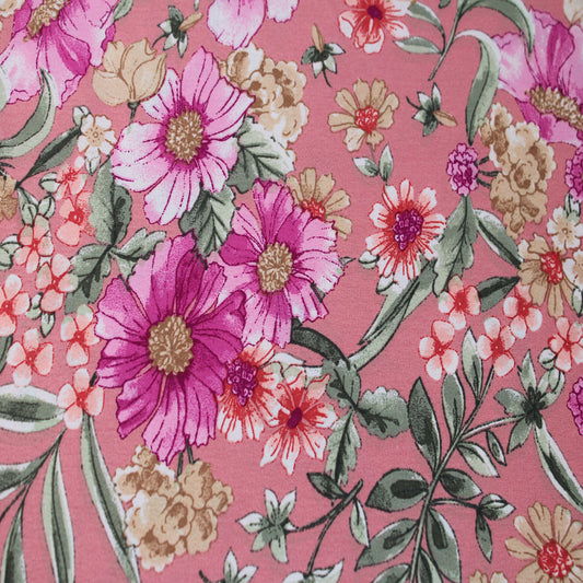 P-3059-754-DUSTY-PINK-MAGENTA - PRINTED POLY MOROCCAN 100% POLY