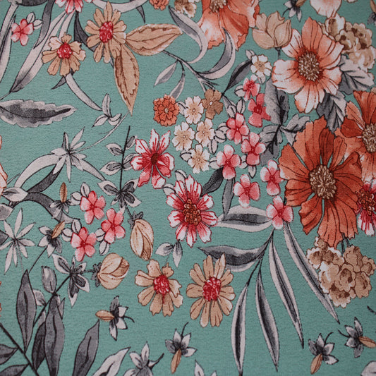 P-3059-754-EGGSHELL-BLUE-GINGER - PRINTED POLY MOROCCAN 100% POLY