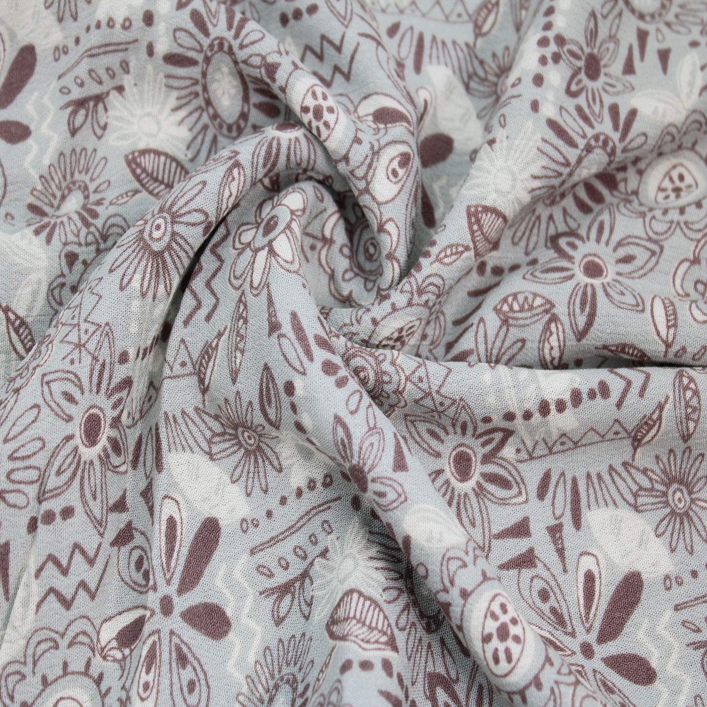 P-3069-636-SAGE-MOCHA PRINTED CREPON 100% RAYON CREPON