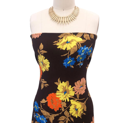 P-3076-450-CHOCOLATE-ORANGE - PRINTED ITY 96% POLY 4% SPANDEX