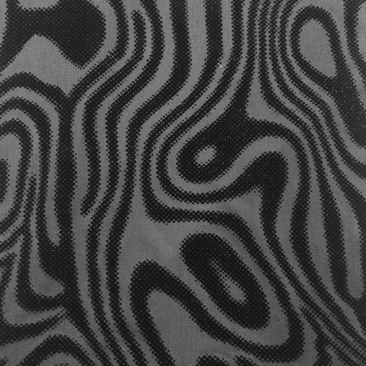 P-3080-453-BLACK - PRINTED POLY POWER MESH FLOCKING 92% POLY 8% SPANDEX