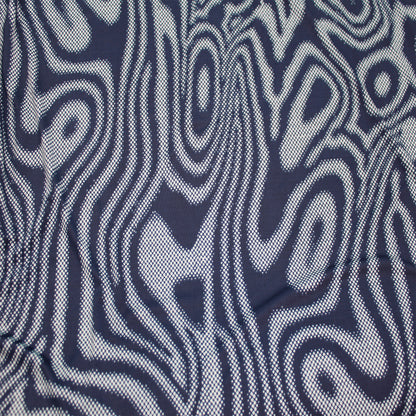 P-3080-800-NAVY-EGGSHELL-BLUE - PRINTED VENEZIA 92% POLY 8% SPANDEX