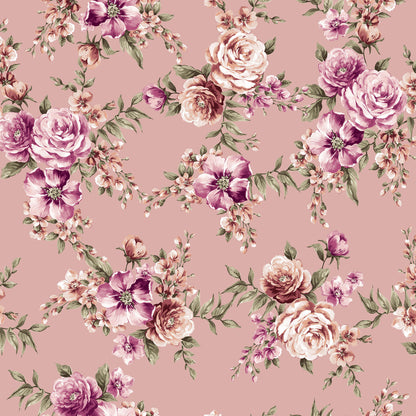 P-3081-501-DUSTY-ROSE-PINK - PRINTED 100% POLYESTER HI MULTI CHIFFON WASH