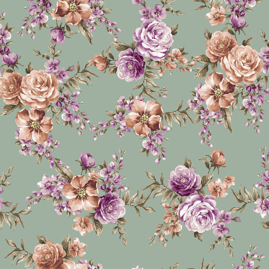 P-3081-501-MISTY-JADE-CLAY - PRINTED 100% POLYESTER HI MULTI CHIFFON WASH