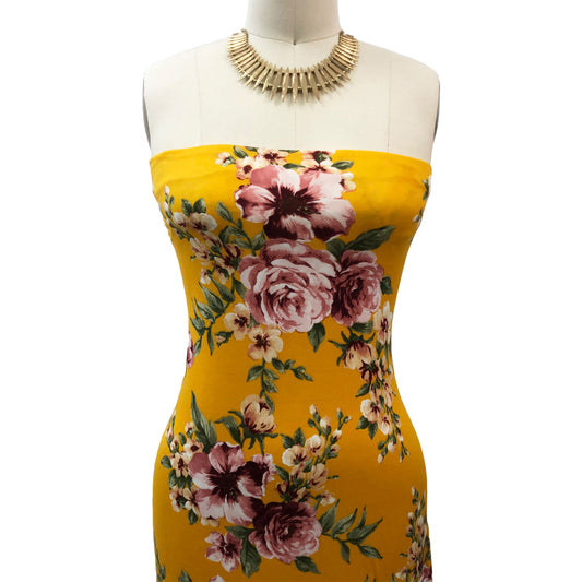 P-3081-668-GOLD-DUSTY-ROSE - PRINTED DTY 92% POLY 8% SPANDEX DTY DOUBLE SIDED BRUSH