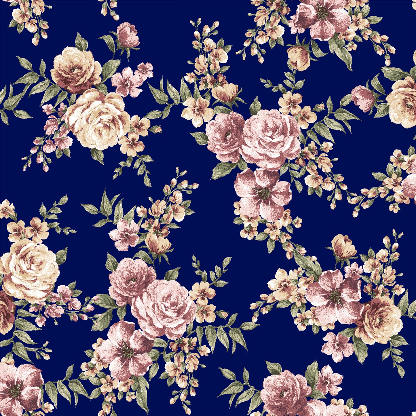 P-3081-668-NAVY-MAUVE - PRINTED DTY 92% POLY 8% SPANDEX DTY DOUBLE SIDED BRUSH