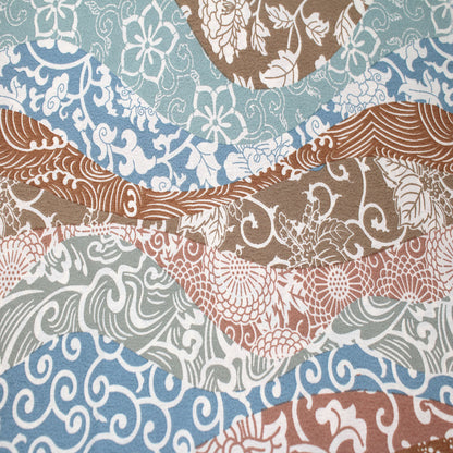 P-3091-754-CAMEL-SAGE - PRINTED POLY MOROCCAN 100% POLY