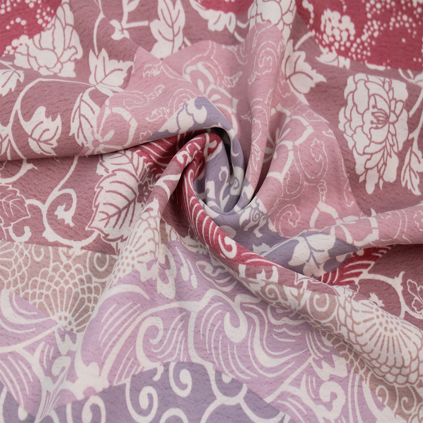 P-3091-754-MAUVE-LILAC - PRINTED POLY MOROCCAN 100% POLY