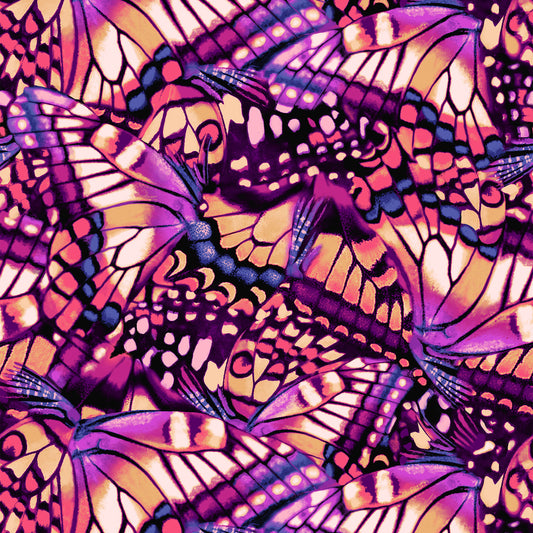 P-3107-754-FUCHSIA-MANGO - PRINTED POLY MOROCCAN 100% POLY