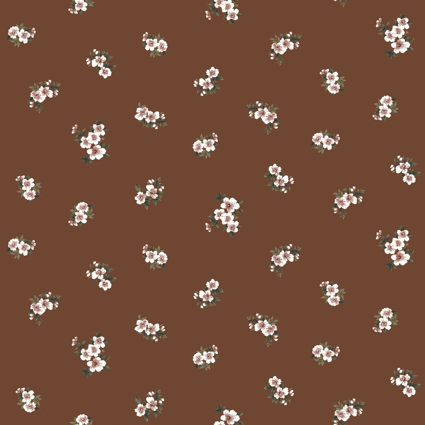 P-3122-636-AMBER-BROWN-ROSE - PRINTED CREPON 100% RAYON CREPON