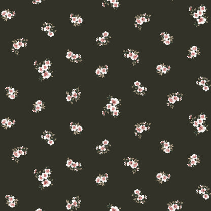 P-3122-636-ARMY-GREEN-PEACH-CARAMEL - PRINTED CREPON 100% RAYON CREPON