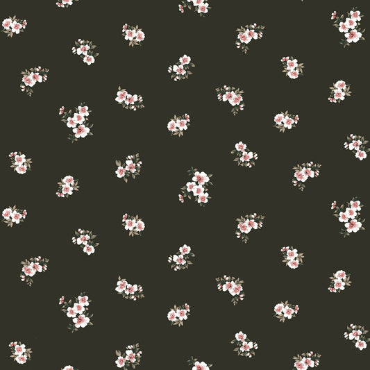 P-3122-636-ARMY-GREEN-PEACH-CARAMEL - PRINTED CREPON 100% RAYON CREPON