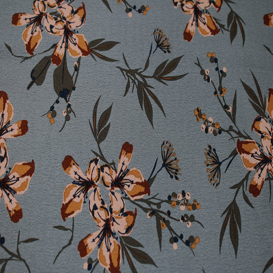 P-3147-754-SAGE-MOCHA - PRINTED POLY MOROCCAN 100% POLY
