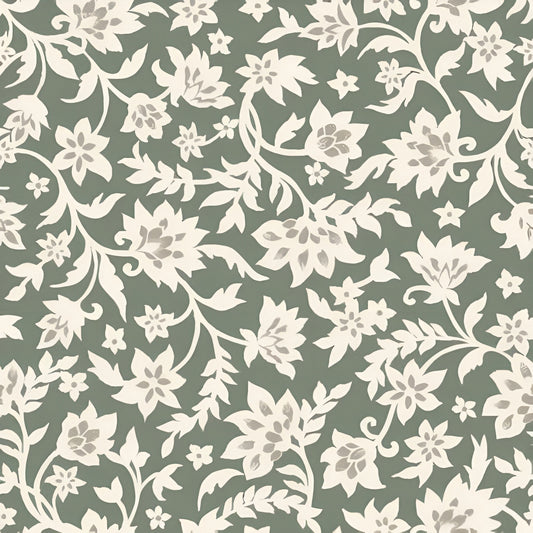 P-3149-636-PINE-DOVE - PRINTED CREPON 100% RAYON CREPON