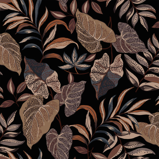 P-3150-636-BLACK-TAUPE - PRINTED CREPON 100% RAYON CREPON