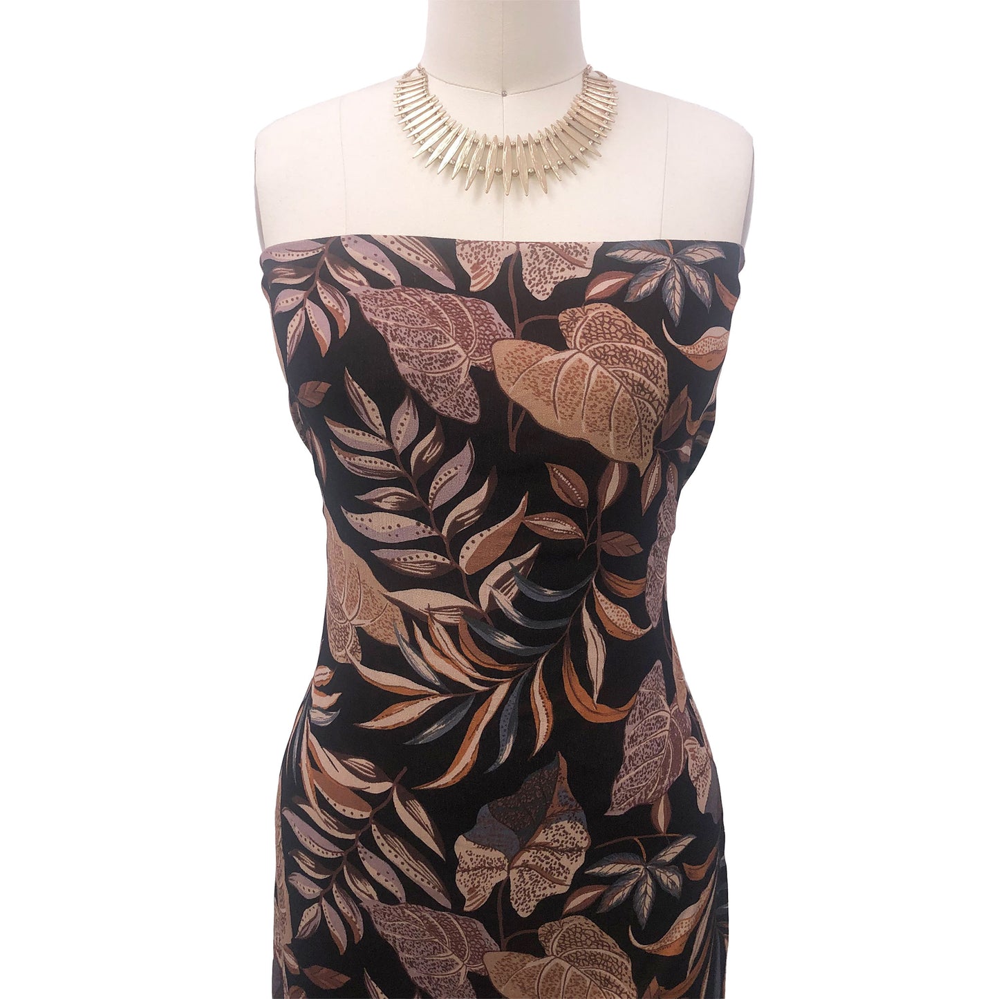 P-3150-636-BLACK-TAUPE - PRINTED CREPON 100% RAYON CREPON