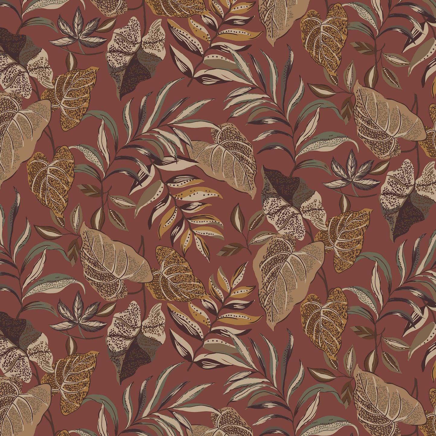 P-3150-636-MARSALA-TOPAZ - PRINTED CREPON 100% RAYON CREPON