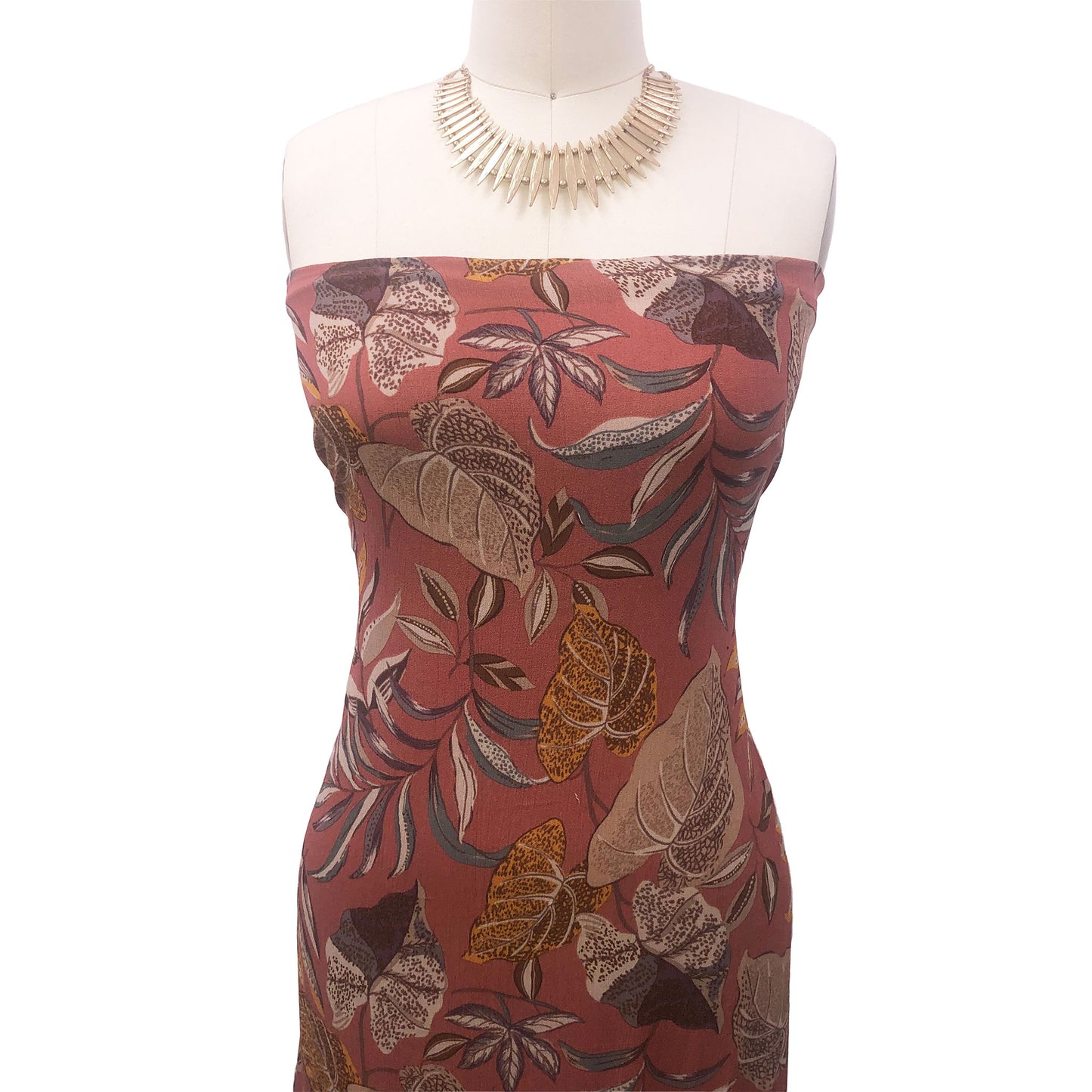 P-3150-636-MARSALA-TOPAZ - PRINTED CREPON 100% RAYON CREPON