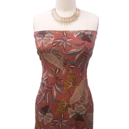 P-3150-636-MARSALA-TOPAZ - PRINTED CREPON 100% RAYON CREPON