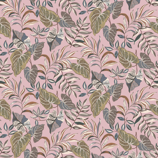 P-3150-636-PINK-TAUPE PRINTED CREPON 100% RAYON CREPON