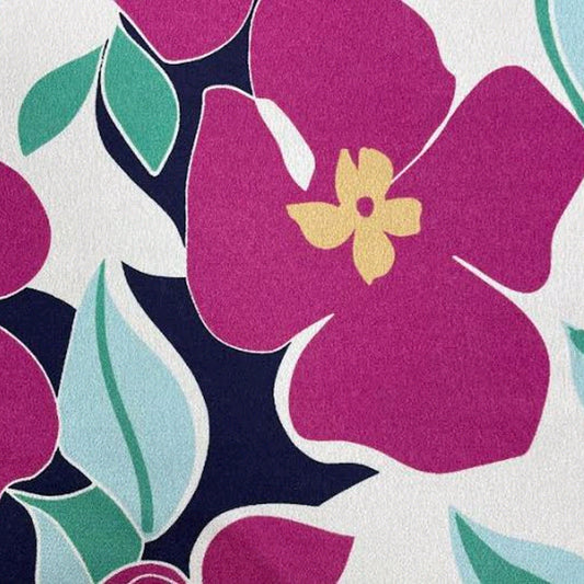 P-3164-701-NAVY-BERRY- PRINTED BUBBLE SATIN 100% POLYESTER