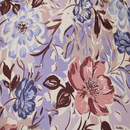 P-3169-754-LAVENDER-LILAC-ROSE-GOLD - PRINTED POLY MOROCCAN 100% POLY