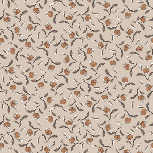 P-3171-636-BIRCH-BUTTERSCOTCH - PRINTED CREPON 100% RAYON CREPON